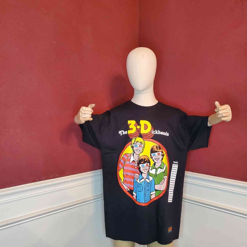 The 3D-ickheads T-Shirt | Size: Medium | Color: Black | RRR Apparel